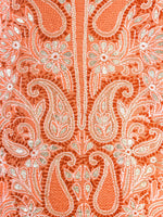 Load image into Gallery viewer, Seva Chikan Hand Embroidered Orange Cotton Lucknowi Chikan Unstitched Suit Piece-SCL1642
