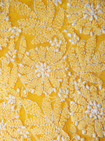 Load image into Gallery viewer, Seva Chikan Hand Embroidered Yellow Georgette Lucknowi Chikankari Unstitched Suit Piece-SCL1631
