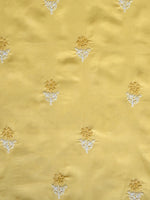 Load image into Gallery viewer, Seva Chikan Hand Embroidered Yellow Terivoil Cotton Lucknowi Chikankari Unstitched Suit Piece-SCL13016
