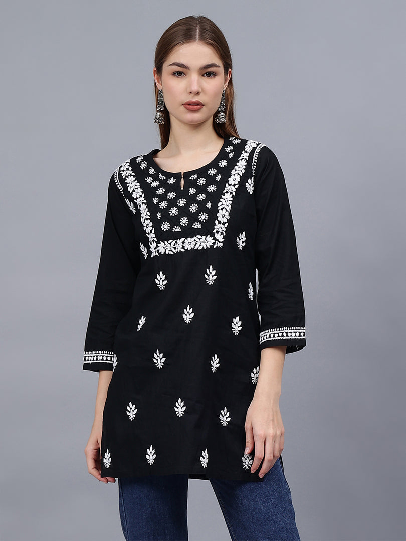 Seva Chikan Hand Embroidered Cotton Lucknowi Chikankari Top