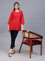 Load image into Gallery viewer, Seva Chikan Hand Embroidered Cotton Lucknowi Chikan Top
