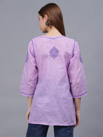 Load image into Gallery viewer, Seva Chikan Hand Embroidered Cotton Lucknowi Chikan Top
