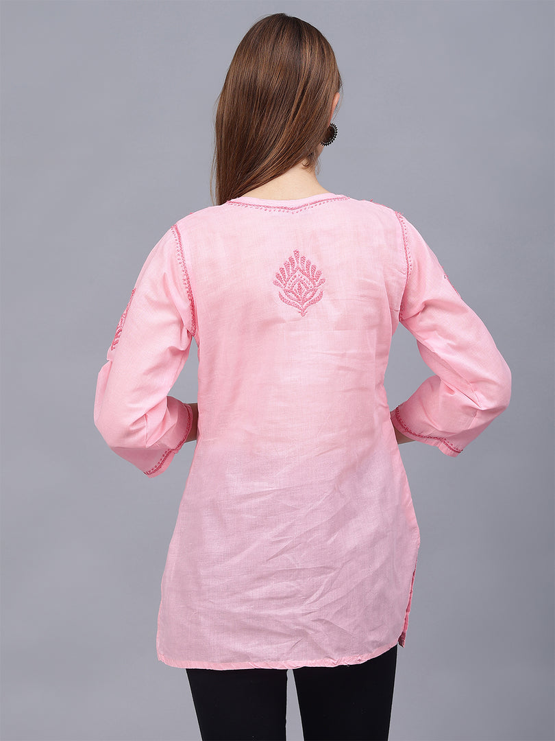 Seva Chikan Hand Embroidered Cotton Lucknowi Chikan Top