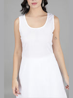 Load image into Gallery viewer, Seva Chikan White Cotton Long A-Line Slip- SCL5001