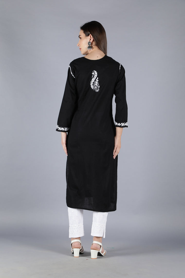 Seva Chikan Hand Embroidered Cotton Chikankari kurta