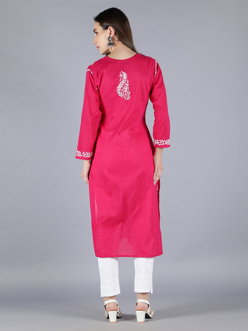 Seva Chikan Hand Embroidered Cotton Chikankari kurta