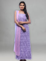Load image into Gallery viewer, Seva Chikan Hand Embroidered Mauve Cotton Lucknowi Chikankari Unstitched Suit Piece-SCL0052