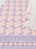 Load image into Gallery viewer, Seva Chikan Hand Embroidered White Terivoil Cotton Lucknowi Chikankari Unstitched Suit Piece-SEV15011
