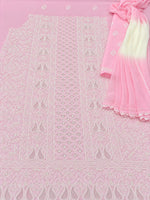 Load image into Gallery viewer, Seva Chikan Hand Embroidered Pink Cotton Lucknowi Chikankari Unstitched Suit Piece-SEV15030
