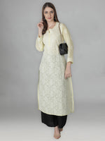 Load image into Gallery viewer, Seva Chikan Hand Embroidered Cotton Lucknowi Chikan Kurti
