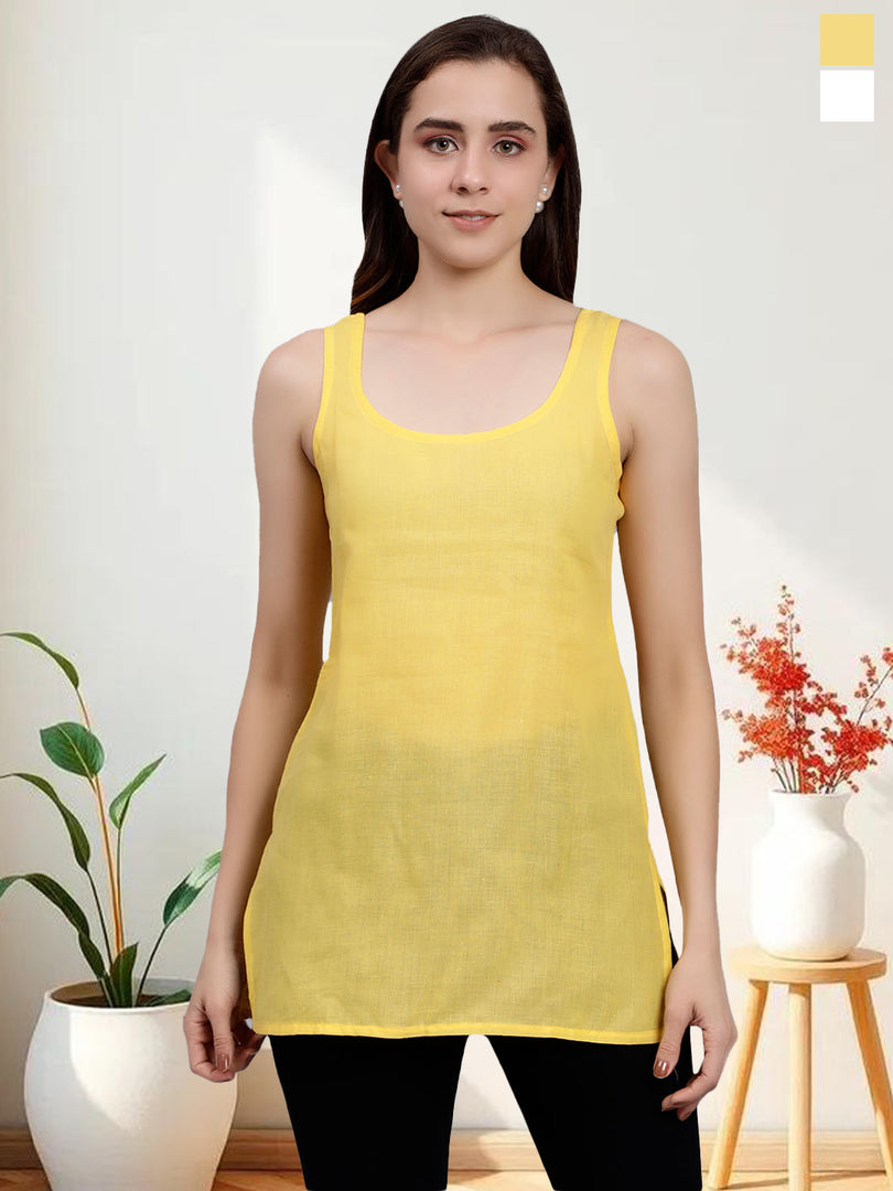 Seva Chikan Short Slips Combo of White (Pack of 2)