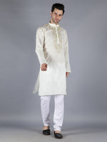 Load image into Gallery viewer, Seva Chikan Hand Embroidered  Lucknowi Chikan Mens Kurta
