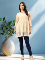 Load image into Gallery viewer, Seva Chikan Hand Embroidered Georgette Lucknowi Chikan Top