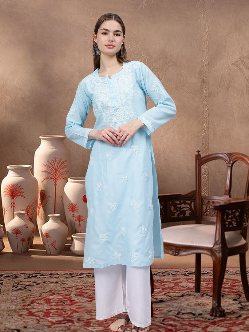 Seva Chikan Hand Embroidered Cotton Lucknowi Chikankari Kurta