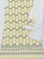 Load image into Gallery viewer, Seva Chikan Hand Embroidered White Terivoil Cotton Lucknowi Chikankari Unstitched Suit Piece-SEV15008
