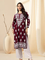 Load image into Gallery viewer, Seva Chikan Hand Embroidered Muslin Lucknowi Chikankari Kurta