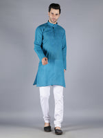 Load image into Gallery viewer, Seva Chikan Hand Embroidered  Cotton Lucknowi Chikan Mens Stitched Kurta
