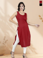 Load image into Gallery viewer, Seva Chikan Long Slips Combo Of Black (Pack of 2)