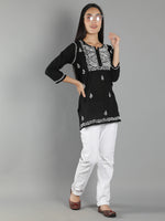 Load image into Gallery viewer, Seva Chikan Hand Embroidered  Cotton Lucknowi Chikan Top
