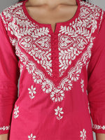 Load image into Gallery viewer, Seva Chikan Hand Embroidered Cotton Lucknowi Chikankari Kurti
