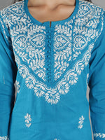 Load image into Gallery viewer, Seva Chikan Hand Embroidered Cotton Lucknowi Chikankari Kurti