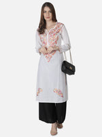 Load image into Gallery viewer, Seva Chikan Hand Embroidered Cotton Lucknowi Chikankari Kurta
