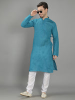 Load image into Gallery viewer, Seva Chikan Hand Embroidered Cotton Lucknowi Chikan Mens Stitched Kurta
