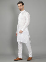 Load image into Gallery viewer, Seva Chikan Hand Embroidered Cotton Lucknowi Chikan Mens Stitched Kurta