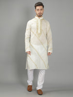 Load image into Gallery viewer, Seva Chikan Hand Embroidered Cotton Lucknowi Chikan Mens Stitched Kurta
