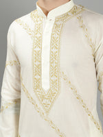 Load image into Gallery viewer, Seva Chikan Hand Embroidered Cotton Lucknowi Chikan Mens Stitched Kurta
