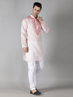 Load image into Gallery viewer, Seva Chikan Hand Embroidered  Cotton Lucknowi Chikan Mens Stitched Kurta
