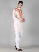 Load image into Gallery viewer, Seva Chikan Hand Embroidered  Cotton Lucknowi Chikan Mens Stitched Kurta