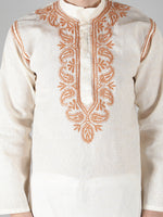 Load image into Gallery viewer, Seva Chikan Hand Embroidered  Cotton Lucknowi Chikan Mens Stitched Kurta
