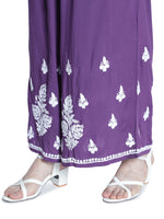 Load image into Gallery viewer, Seva Chikan Hand Embroidered Modal Cotton Kurta with Palazzo