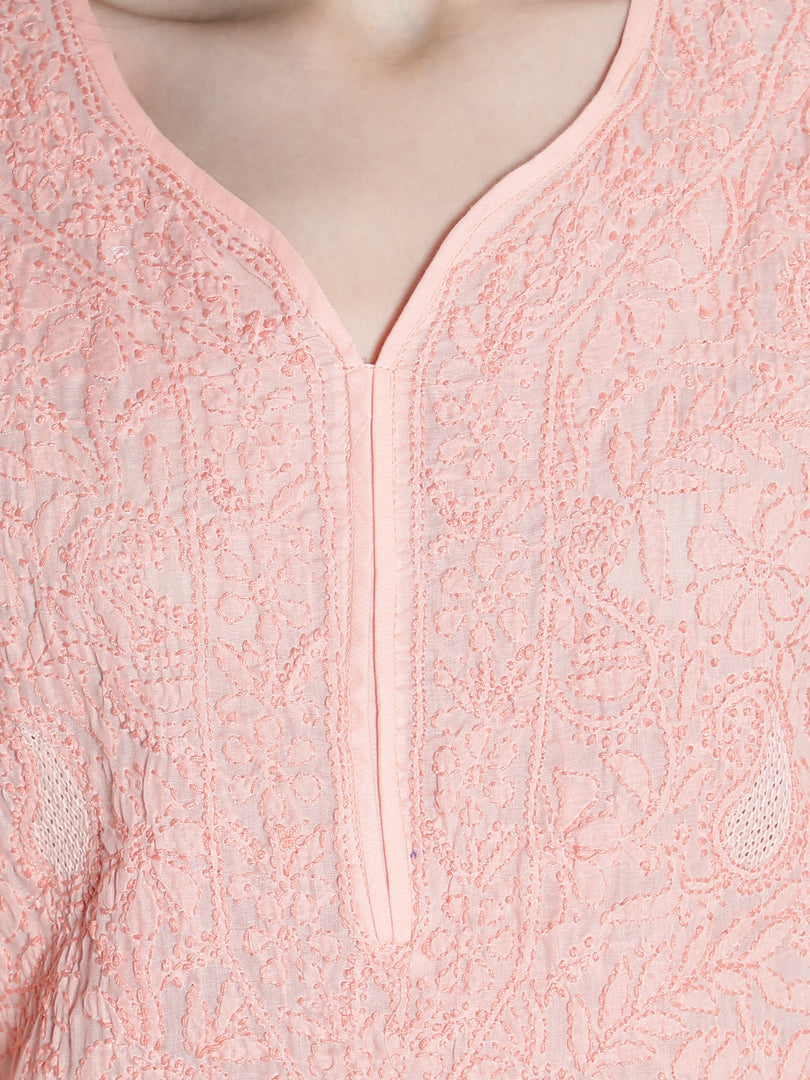 Seva Chikan Hand Embroidered Cotton Lucknowi Chikankari Kurta