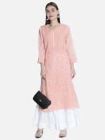 Load image into Gallery viewer, Seva Chikan Hand Embroidered Cotton Lucknowi Chikankari Kurta