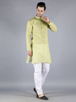 Load image into Gallery viewer, Seva Chikan Hand Embroidered  Cotton Lucknowi Chikan Mens Stitched Kurta
