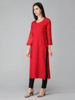 Load image into Gallery viewer, Seva Chikan Hand Embroidered Georgette Lucknowi Chikankari Kurta
