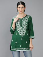 Load image into Gallery viewer, Seva Chikan Hand Embroidered Cotton Lucknowi Chikan Top