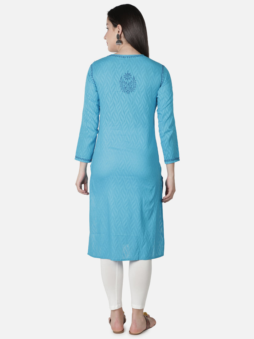 Seva Chikan Hand Embroidered Cotton Lucknowi Chikankari Kurta