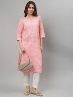 Load image into Gallery viewer, Seva Chikan Hand Embroidered Terivoil Lucknowi Chikankari Kurta
