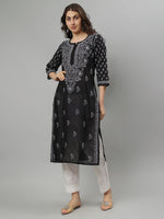 Load image into Gallery viewer, Seva Chikan Hand Embroidered Terivoil Lucknowi Chikankari Kurta
