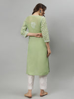 Load image into Gallery viewer, Seva Chikan Hand Embroidered Terivoil Lucknowi Chikankari Kurta
