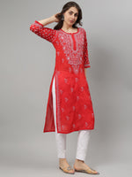 Load image into Gallery viewer, Seva Chikan Hand Embroidered Terivoil Lucknowi Chikankari Kurta
