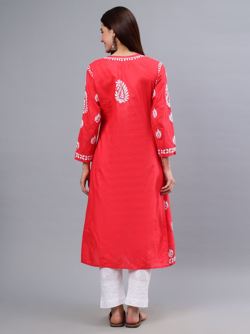 Seva Chikan Hand Embroidered Cotton Lucknowi Chikankari Kurta
