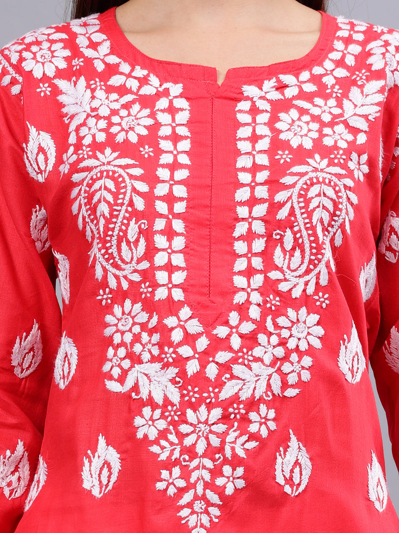 Seva Chikan Hand Embroidered Cotton Lucknowi Chikankari Kurta