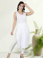 Load image into Gallery viewer, Seva Chikan Long Slips Combo of White (Pack of 2)