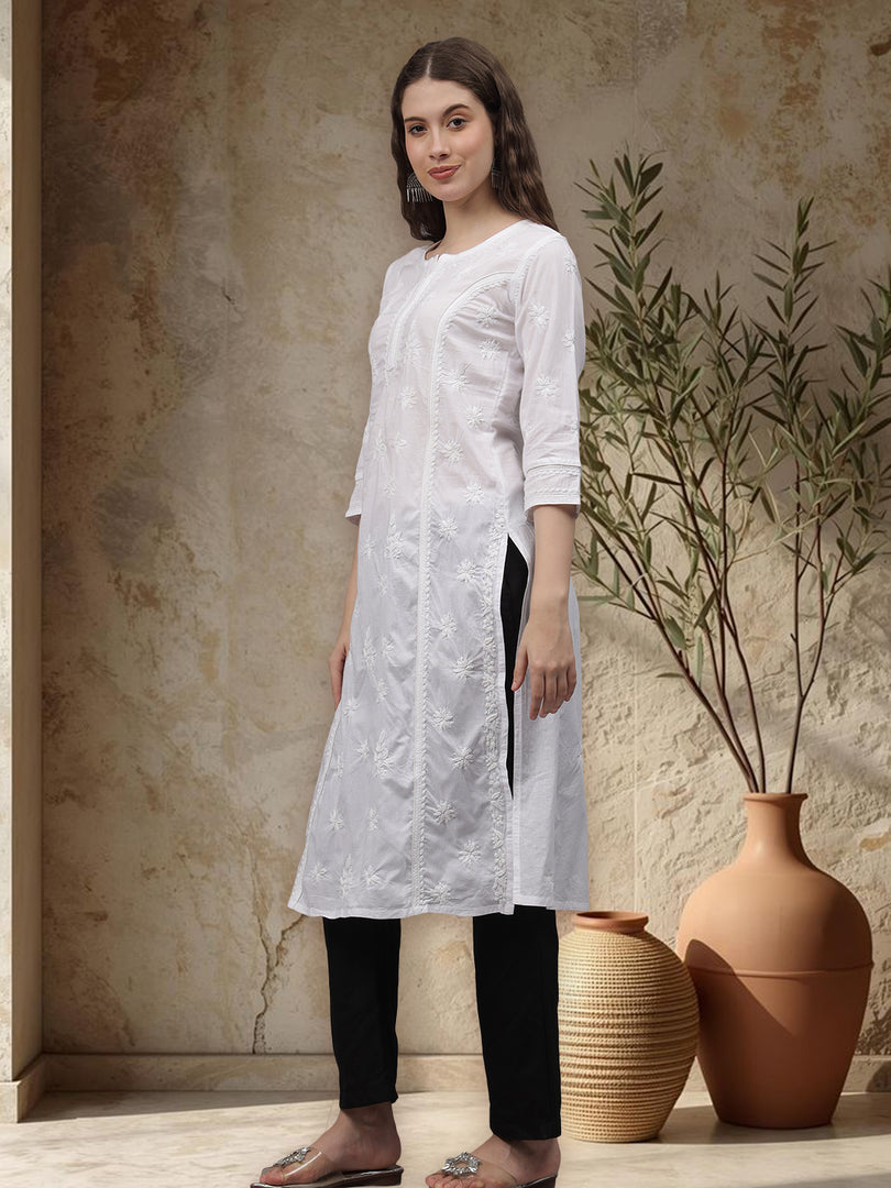 Seva Chikan Hand Embroidered Cotton Lucknowi Chikankari Kurta