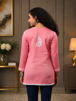 Load image into Gallery viewer, Seva Chikan Hand Embroidered Cotton Lucknowi Chikan Top