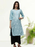 Load image into Gallery viewer, Seva Chikan Hand Embroidered Cotton Lucknowi Chikankari Kurta